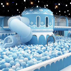 Ensemble d'aire de jeux intérieure interactive avec <span class=keywords><strong>cadre</strong></span> d'escalade Centre de jeu labyrinthe souple Piscine de sable et balles pour enfants - Product Image 2