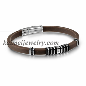 การออกแบบใหม่ขายส่ง316L สแตนเลสเข็มกลัดสร้อย<span class=keywords><strong>ข้อ</strong></span><span class=keywords><strong>มือ</strong></span>หนัง<span class=keywords><strong>ชาย</strong></span> - Product Image 6