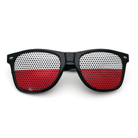 2026 Lunettes de fan de sport personnalisées Drapeau de pays de football en plastique avec logo personnalisé