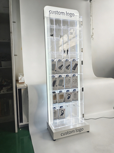 Оптовая продажа от производителя Tinya: напольные стойки для демонстрации аксессуаров для телефонов, стеллажи для мобильных принадлежностей с LED-подсветкой на заказ - Product Image 5