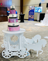 Support à gâteau rond en acrylique pour table de desserts, idéal pour mariages, fiançailles, fêtes et autres événements