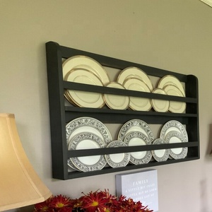 Ferme bois <span class=keywords><strong>mural</strong></span> suspendu plaque étagère affichage plaque murale support pour cuisine stockage décor - Product Image 6