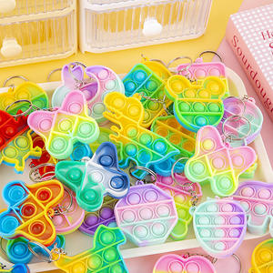 Gantungan kunci dekompresi jari gantungan kunci anak mainan anak perempuan gantungan kunci besar gantungan kunci - Product Image 3