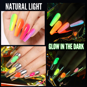 YOKEFELLOW <strong>Neon</strong> Luminous <strong>Nail</strong> Gel Polish Set Glow in Dark 10ML Soak Off UV Gel <strong>Varnish</strong> for Salon - Product Image 3