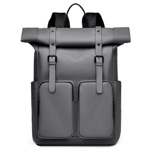 Custom Popular Roll Top Laptop Backpack Men Women Casual Daypack Laptop <b>Rucksack</b> <b>Large</b> Capacity Work Business College Backpack - Product Image 2