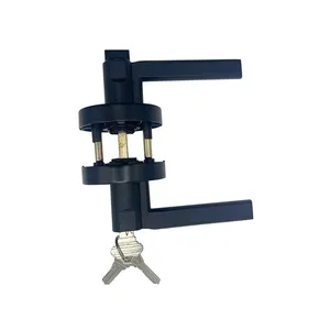 Door Handles Locks Cylinder Euro Profile Zinc Alloy Lever Door Handle Lock Set Stainless Steel Handle Lock Knob