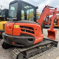 Excavatrice hydraulique d'occasion de haute qualité 6 tonnes KX165, mini-excavatrice compacte sur chenilles d'occasion KUBOTA KX165-5 à vendre