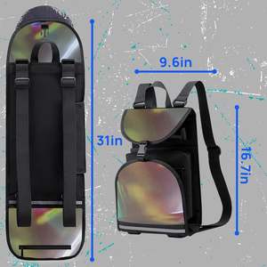 Sac à dos pour skateboard gratuit, sac de transport pour longboard, sac de voyage pour skateboard de loisirs pour hommes et femmes, sac à dos pour longboard - Product Image 6