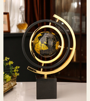Ornements de globe de haute qualité au design moderne avec base en marbre métallique pour la décoration de table de salon