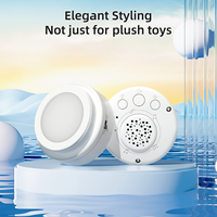 Machine à bruit blanc portable avec LED RGB, capteur de pleurs de bébé, 8 sons, rechargeable par USB, jouets en peluche, poussettes, aide au sommeil pour nouveau-nés en voyage
