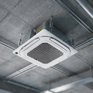 Unidad <span class=keywords><strong>de</strong></span> Ventiloconvector <span class=keywords><strong>de</strong></span> Techo <span class=keywords><strong>de</strong></span> 8 Vías, Refrigerada por Agua, para Interiores, para Locales Comerciales, Oficinas y Gimnasios - Product Image 1