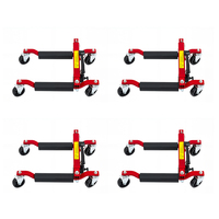 4 Chariots de levage hydrauliques pour roues, capacité de 1650 lb chacun, avec roulettes pivotantes à 360°, outils de réparation de pneus, cric de levage de pneus de voiture, déplaceur de véhicules pour garage