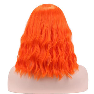 ชุดวิกผมสีส้มแบบลอนหนาทำจากลวดทนความร้อนสูงผมปลอมแบบสั้นขายในต่างประเทศ - Product Image 4