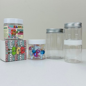 Emballage alimentaire 25ml 30ml 50ml 100ml 120ml 200ml 250ml 500ml Pot en plastique PET transparent ambré noir avec couvercle en plastique - Product Image 2