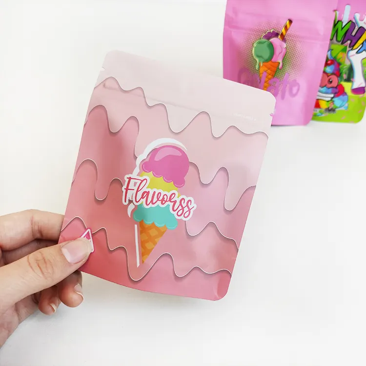 Imballaggio alimentare stampato personalizzato Snack Candy 3.5 sacchetti richiudibili Stand Up Pouch sacchetti di Mylar a prova di odore