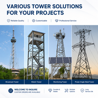 Torre de Monitoreo de Acero Angular de 4 Patas Personalizable para la Infraestructura de Ciudades Inteligentes y Monitoreo de Seguridad Pública