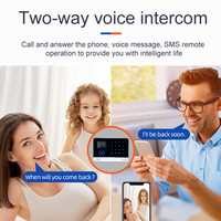 Système de Sécurité Sans Fil Intelligent GSM WiFi Mis à Jour Tuya avec Détection Incendie et Contrôle Vocal Alexa Google pour Maisons