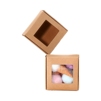 Mini boîtes en papier kraft brun 2.56X2.56X1.18 pouces emballage fait maison pour la fabrication de savon de bougie de bonbons de boulangerie pour l'emballage de cadeau