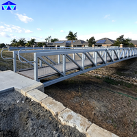Pont flottant en acier et pont à treillis piétonnier à vendre – Conception pour jardin et espaces piétonniers