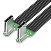Cable USB C a USB C Flexible Plano en Ángulo Izquierdo/Derecho para Teléfonos con Cámara, Transferencia de Datos Rápida de 60 W y 480 Mbps