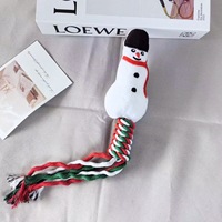 Offre Spéciale Transfrontalière : Jouet en Peluche Sonore pour Chien en Coton, Thème Noël Père Noël, Résistant aux Morsures et pour le Grincement des Dents