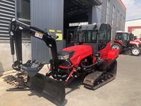 Tracteur à roues jaunes avec attache d'excavatrice hydraulique 4x4, haute productivité, moteur Weichai, pour usage agricole