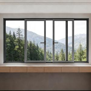 Fenêtre coulissante en aluminium à <span class=keywords><strong>double</strong></span> <span class=keywords><strong>vitrage</strong></span> Low-E avec moustiquaire – Offre Spéciale - Product Image 3