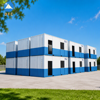 Conteneur de bureau mobile de 20 pieds en acier Corten-A résistant à la corrosion pour usage maritime, idéal pour bureaux résidentiels, magasins et hôtels