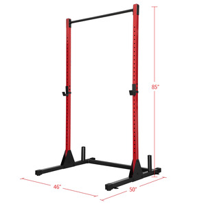 Sıcak satış ticari ve ev için spor salonu ekipmanları dayanıklı kırmızı güç rack'i ayarlanabilir yükseklik Squat <span class=keywords><strong>Pull</strong></span>-up <span class=keywords><strong>Bar</strong></span> Made çelik Modern tarzı - Product Image 1