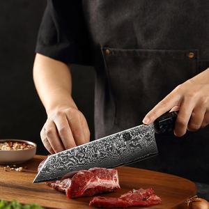 Diseño original Damast kochmesser set <span class=keywords><strong>Damasco</strong></span> Kiritsuke cuchillo japonés <span class=keywords><strong>Damasco</strong></span> acero cuchillo de cocina con G10 y mango de resina - Product Image 3