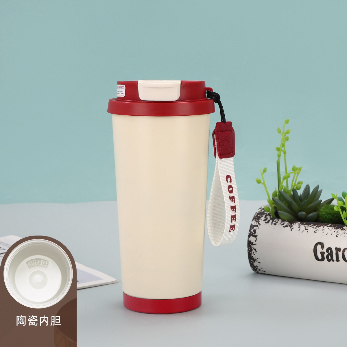 High quality - [Ceramic inner liner] - White and red