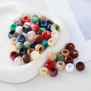 Perles en plastique acrylique bicolores effet marbre jade, à grand trou, lettres <span class=keywords><strong>alphabet</strong></span> épaisses, pour porte-clés et chaînes <span class=keywords><strong>de</strong></span> téléphone portable DIY - Product Image 6