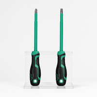 Insulated Phillips Flathead Strong Magnetic 2-Piece Set Screwdriver Tool for Home Repair Electricians Sizes 375mm-6150mm