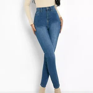 Women tall clothing denim spandex basic jegging pants super stretch female plus size jeans factory Wholesale
