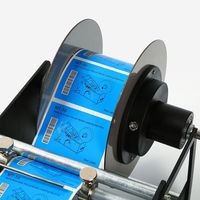 Machine d'étiquetage semi-automatique pour bouteilles rondes en plastique, imprimante d'étiquettes portable manuelle, machine à étiquettes adhésives