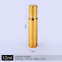 SUMEEAR - Botella de Perfume de Vidrio con Recubrimiento UV de 10 ml, con Rodillo y Tapa de Rosca, Recargable, con Logotipo Personalizado, Multicolor, Muestra de Aceite Esencial