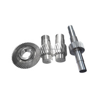 Engrenages coniques hélicoïdaux en acier inoxydable sur mesure, usinés avec précision par hobbing CNC pour petits modules en métal spiralé