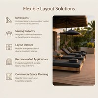 Chaise longue de luxe imperméable pour piscine, mobilier d'extérieur, lit de plage de luxe pour hôtel, transat de bord de mer