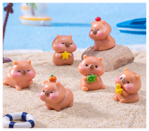 Dessin animé mini résine animal crocodile canard rose natation capybara grand petit moyen mini maison <span class=keywords><strong>de</strong></span> poupée accessoires été <span class=keywords><strong>jardin</strong></span> décor - Product Image 4