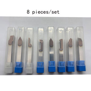 Kit alat pembalik baja HRC68 3/8 80R, kecepatan tinggi-kemasan kotak kayu kustom OEM-mesin bubut CNC 8 buah Set - Product Image 5