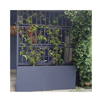 Jardinière en métal sur mesure avec structure pour plantes grimpantes (convient aux jardins et aux patios ; pour la culture de fleurs ou de légumes)