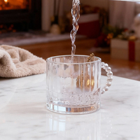 BespritGift Nouvelle Arrivée Ensemble Tasse à Thé et Verre Fleur Mignon, Cadeau Bien-Être pour Femmes, Coffret Cadeau Fête des Mères pour l'Anniversaire des Mamans