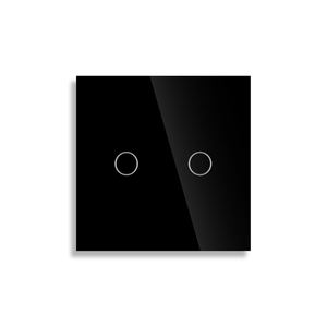Eu 86*86mm 2-Gang 2-Wege-Touch-Doppelschalter Sensorsc halter aus gehärtetem Glas Treppenhaus Schlafzimmer schalter 220 V 12 a - Product Image 1
