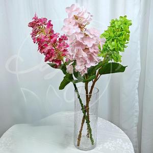 Y-H017 Flores de Hortensia Artificiales Hechas a Mano, Flores de Relleno al por Mayor, <span class=keywords><strong>Hortensias</strong></span> Verdes de Tacto Real para Decoraciones de Boda - Product Image 2