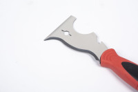 Outils de pose de cloisons sèches, outils à main multifonctionnels, grattoir en acier inoxydable traité thermiquement de 1,6 mm avec poignée en TPR