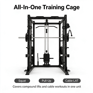 Entry All-in-One Smith <b>Cage</b> Cable Trainer Commercial Carbon Steel <b>Squat</b> Rack Multifunctional Smith Machine Gym Equipment - Product Image 5