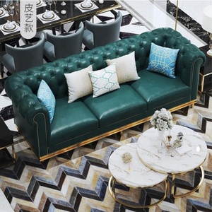 Di alta Qualità di lusso <span class=keywords><strong>moderno</strong></span> in metallo ottone miglior <span class=keywords><strong>blu</strong></span> divano in pelle set di mobili <span class=keywords><strong>soggiorno</strong></span> - Product Image 4