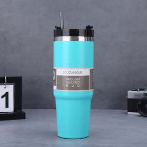 890 ML 30oz Stainless Steel <b>Travel</b> Water Bottle Vacuum <b>Insulated</b> Tumbler <b>Mug</b> with Straws - Product Image 5