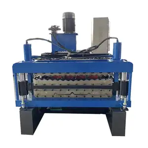 Building machine double triple layer aluminum iron roofing sheet making machine ibr panel bending forming machine