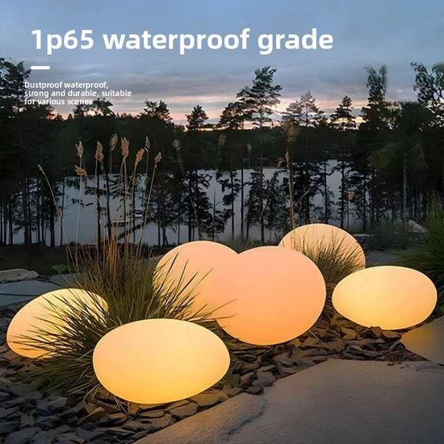 IP65 Outdoor LED Garden Landscape Lamp Solar Pebble Lamp for House Lawn and Courtyard Lighting